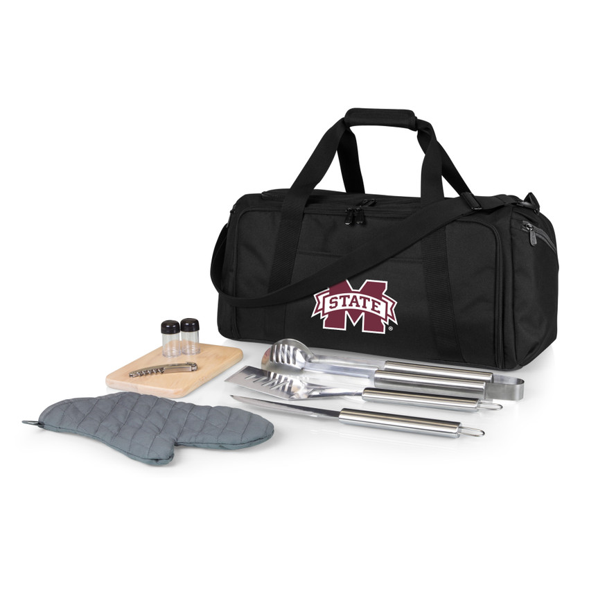 Mississippi State Bulldogs BBQ Kit Grill Set & Cooler, (Black)