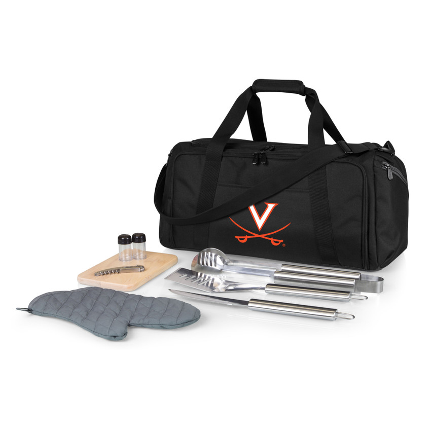 Virginia Cavaliers BBQ Kit Grill Set & Cooler, (Black)