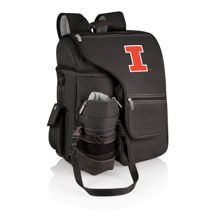 Illinois Fighting Illini Turismo Travel Backpack Cooler, (Black)