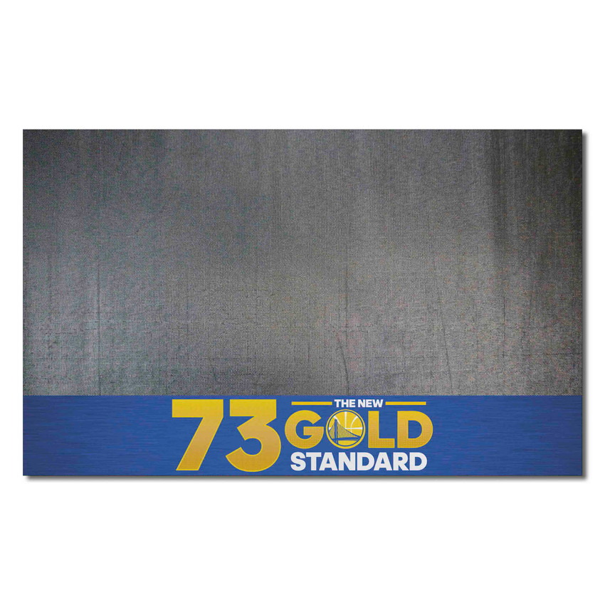 Golden State Warriors - 73 Vinyl Grill Mat - 26in. x 42in. "The New Gold Standard 73" Logo