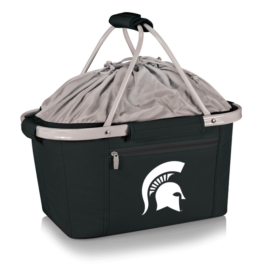 Michigan State Spartans Metro Basket Collapsible Cooler Tote, (Black)