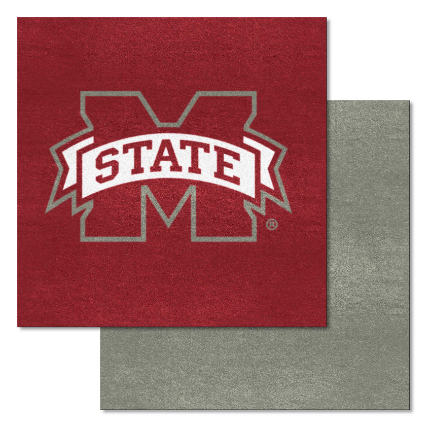 Mississippi State Bulldogs Team Carpet Tiles - 45 Sq Ft.