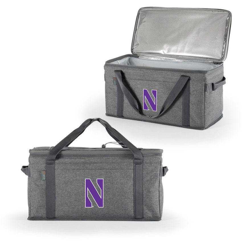 Northwestern Wildcats 64 Can Collapsible Cooler, (Heathered Gray)