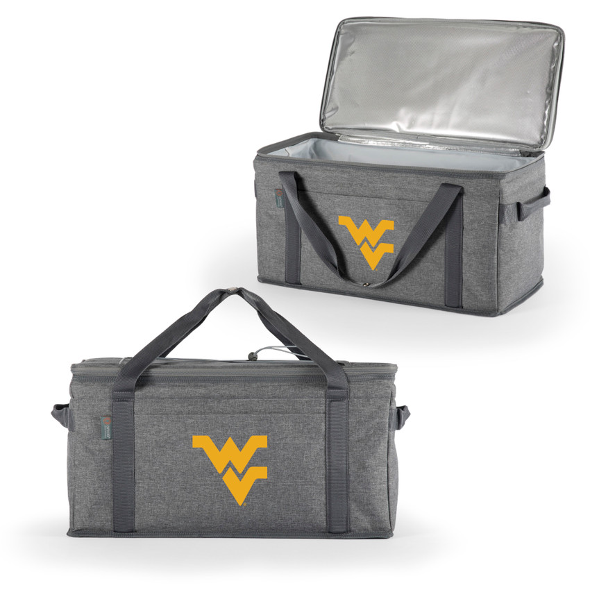 West Virginia Mountaineers 64 Can Collapsible Cooler, (Heathered Gray)