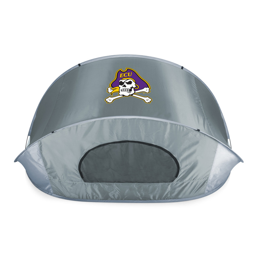 East Carolina Pirates Manta Portable Beach Tent, (Gray with Black Accents)