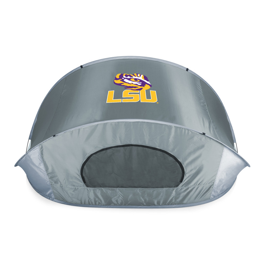 LSU Tigers Manta Portable Beach Tent, (Gray with Black Accents)