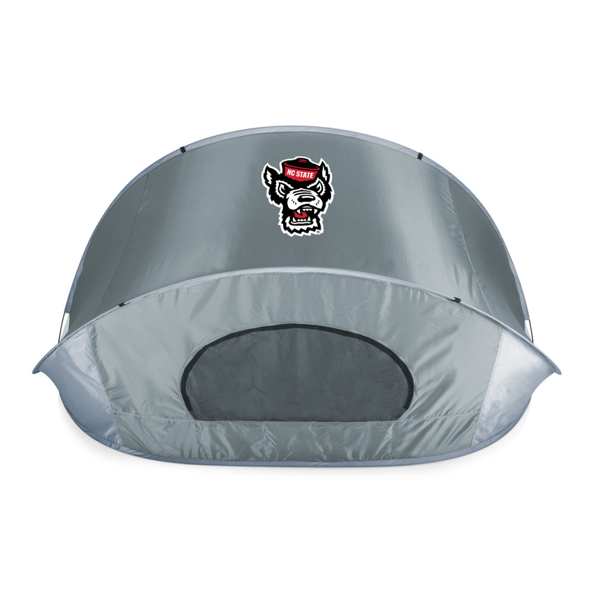 NC State Wolfpack Manta Portable Beach Tent, (Gray with Black Accents)