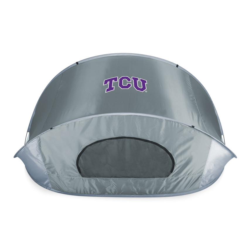 TCU Horned Frogs Manta Portable Beach Tent, (Gray with Black Accents)