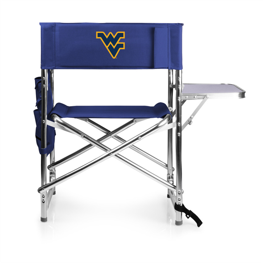 West Virginia Mountaineers Sports Chair, (Navy Blue)