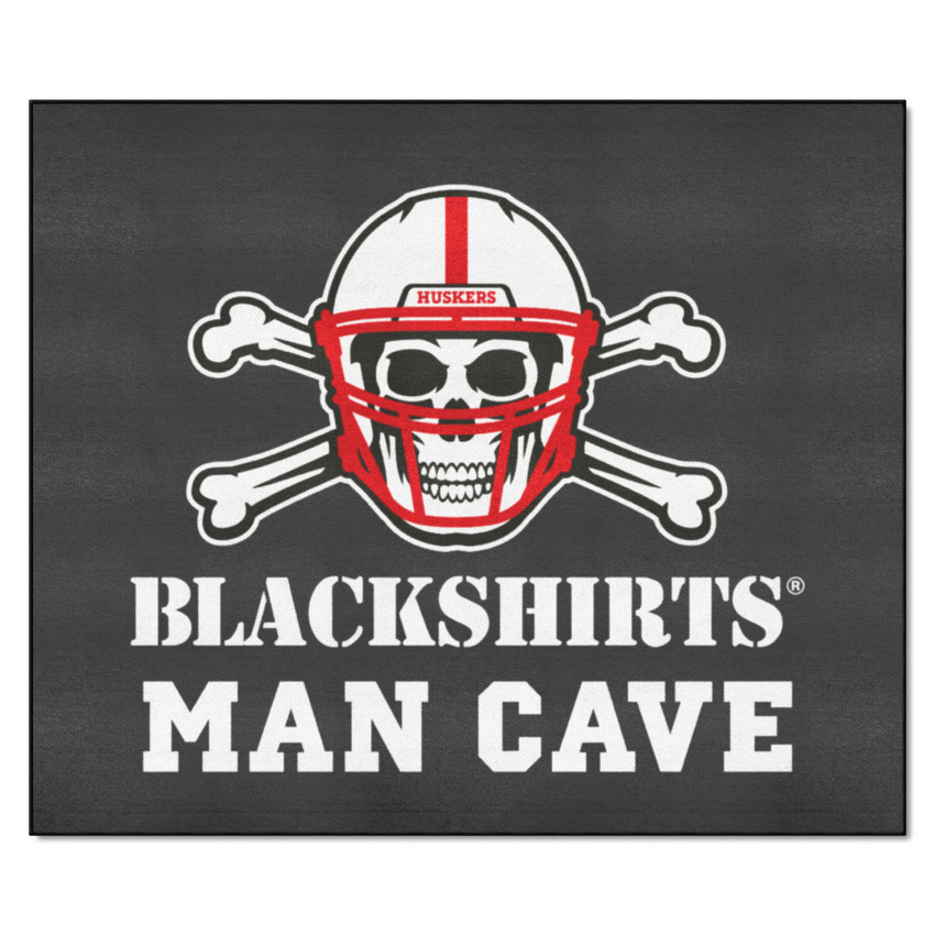 Nebraska Cornhuskers Man Cave Tailgater Rug - 5ft. x 6ft., Blackshirts