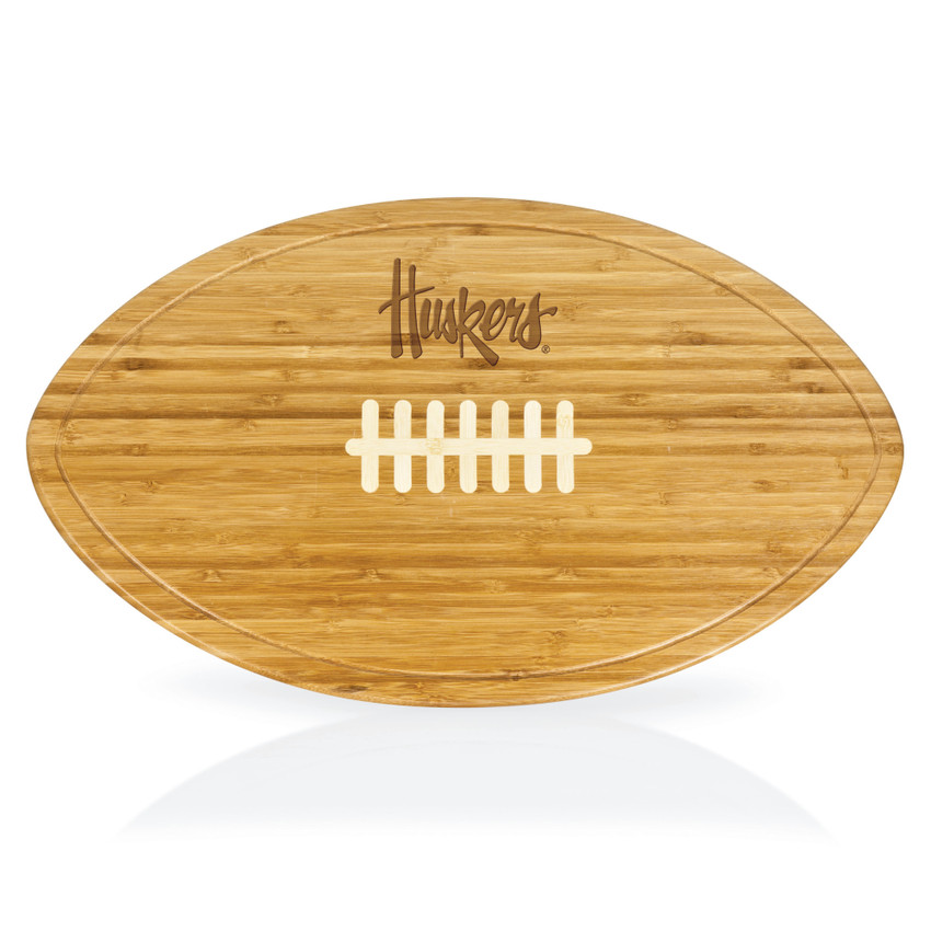Nebraska Cornhuskers Kickoff Football Cutting Board & Serving Tray, (Bamboo)