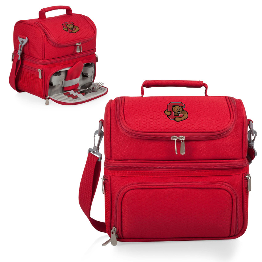 Cornell Big Red Pranzo Lunch Bag Cooler with Utensils NCAA Lunch Tote, (Red)