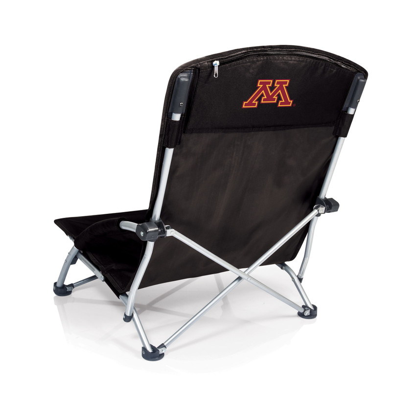 Minnesota Golden Gophers Tranquility Beach Chair with Carry Bag, (Black)