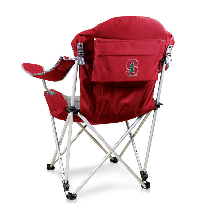 Stanford Cardinal Reclining Camp Chair, (Dark Red)