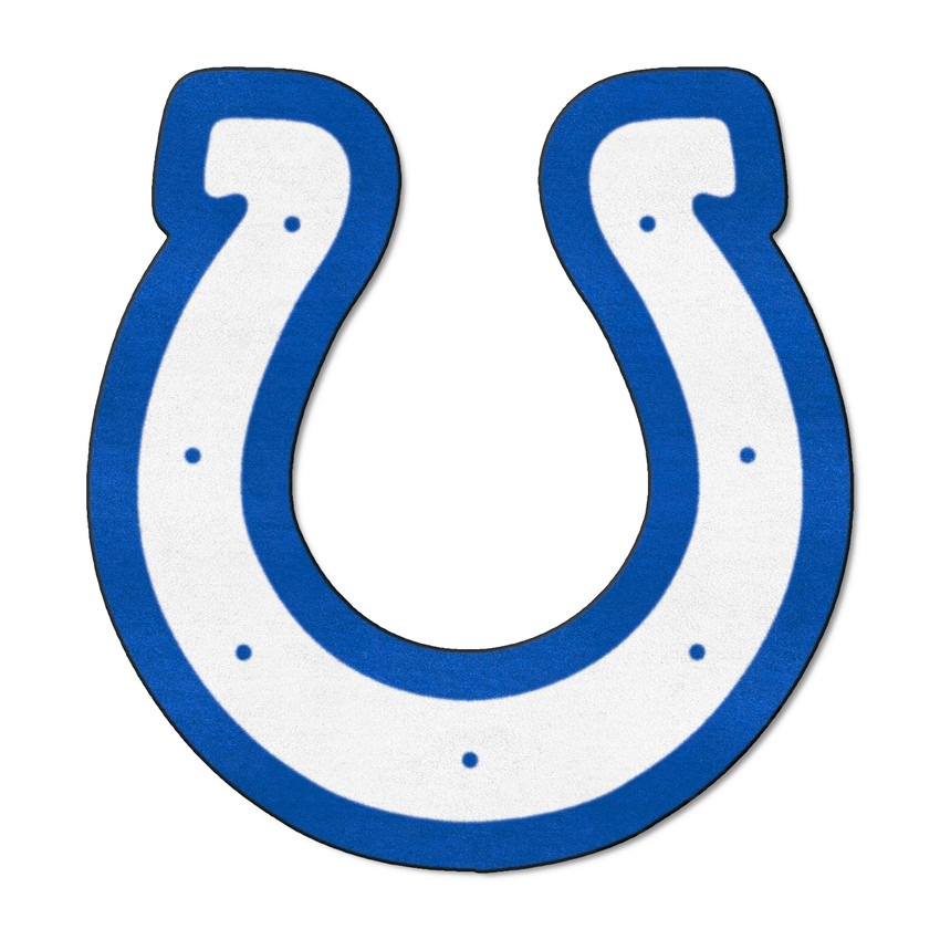 Indianapolis Colts Mascot Mat Horseshoe Primary Logo Blue