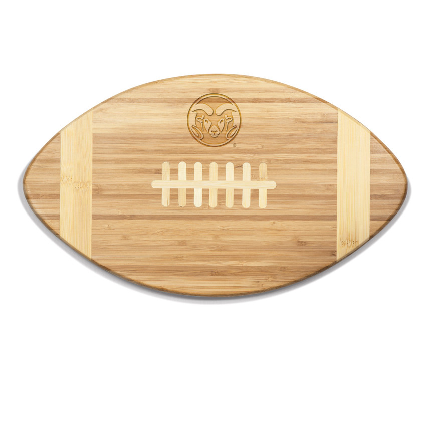 Colorado State Rams Touchdown! Football Cutting Board & Serving Tray, (Bamboo)