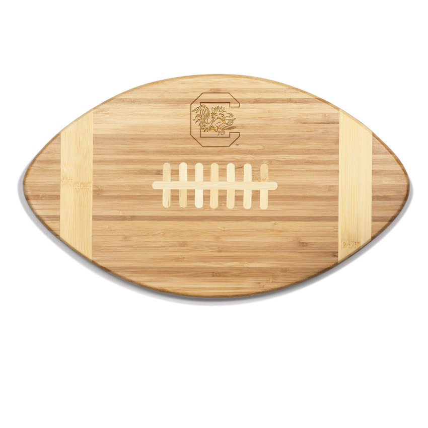 South Carolina Gamecocks Touchdown! Football Cutting Board & Serving Tray, (Bamboo)