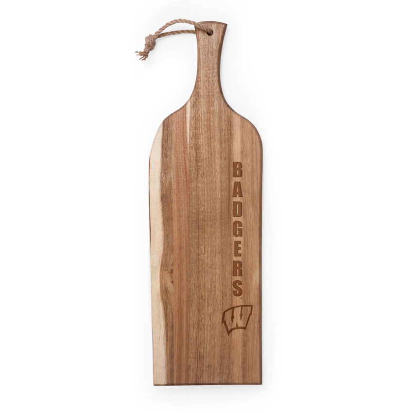 Wisconsin Badgers Artisan 24" Acacia Charcuterie Board, (Acacia Wood)