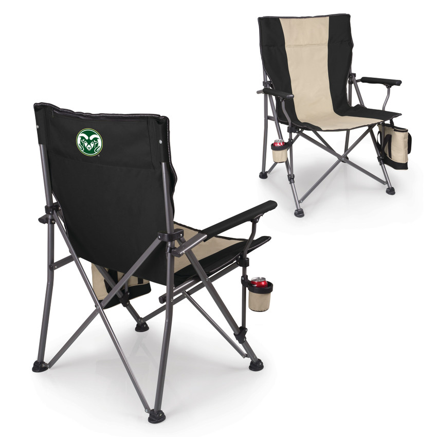 Colorado State Rams Big Bear XXL Camping Chair with Cooler, (Black)
