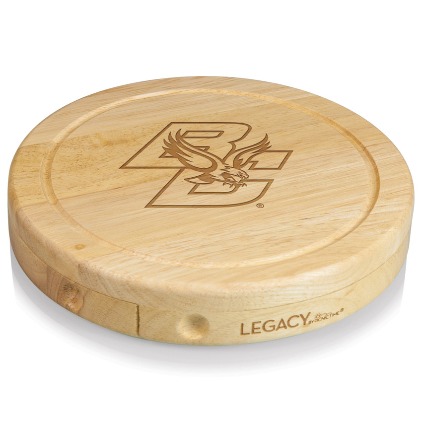 Boston College Eagles Brie Cheese Cutting Board & Tools Set, (Parawood)