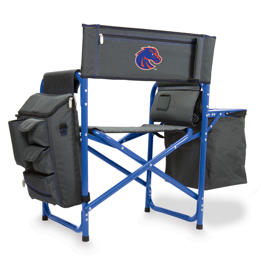 Boise State Broncos Fusion Camping Chair, (Dark Gray with Blue Accents)
