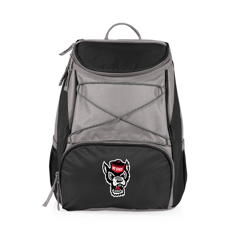NC State Wolfpack PTX Backpack Cooler, (Black with Gray Accents)