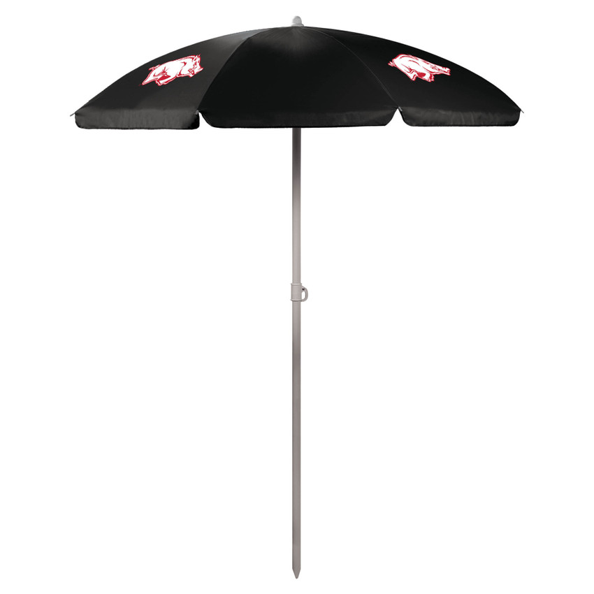 Arkansas Razorbacks 5.5 Ft. Portable Beach Umbrella, (Black)