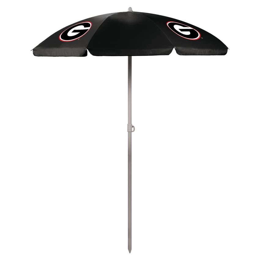 Georgia Bulldogs 5.5 Ft. Portable Beach Umbrella, (Black)