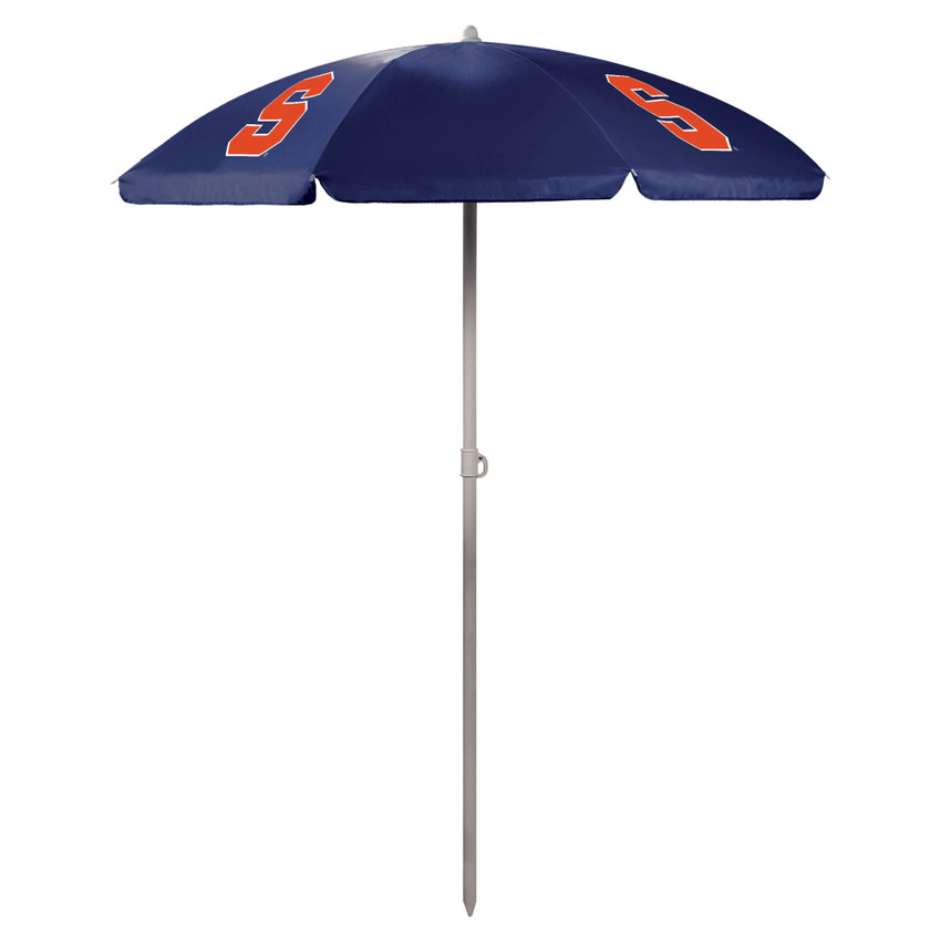 Syracuse Orange 5.5 Ft. Portable Beach Umbrella, (Navy Blue)