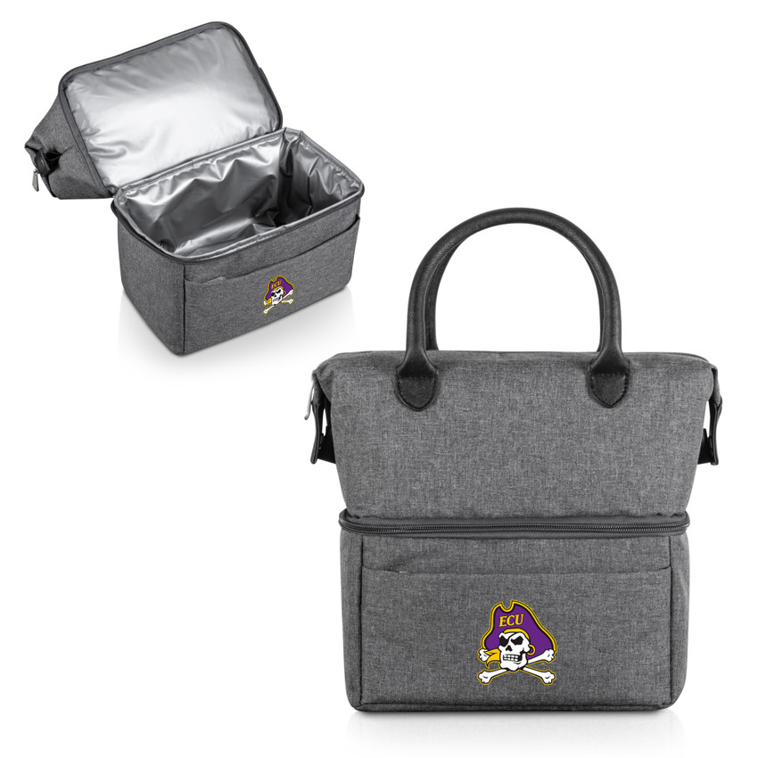 East Carolina Pirates Urban Lunch Bag Cooler, (Gray with Black Accents)