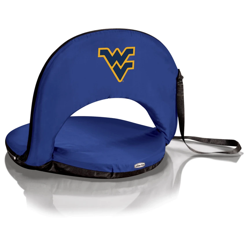 West Virginia Mountaineers Oniva Portable Reclining Seat, (Navy Blue)