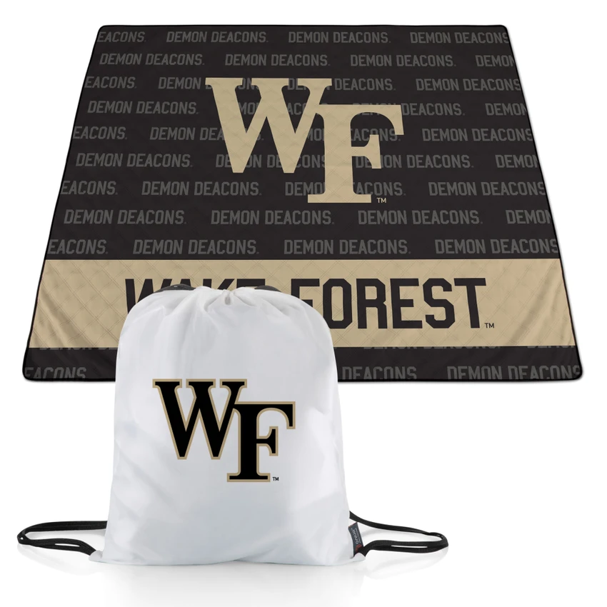 Wake Forest Demon Deacons Impresa Picnic Blanket, (Black & Gold)