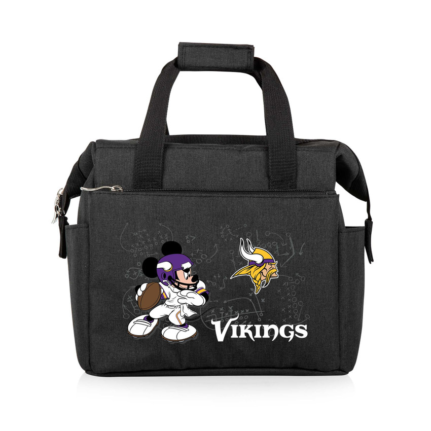 Minnesota Vikings Mickey Mouse On The Go Lunch Bag Cooler, (Black)