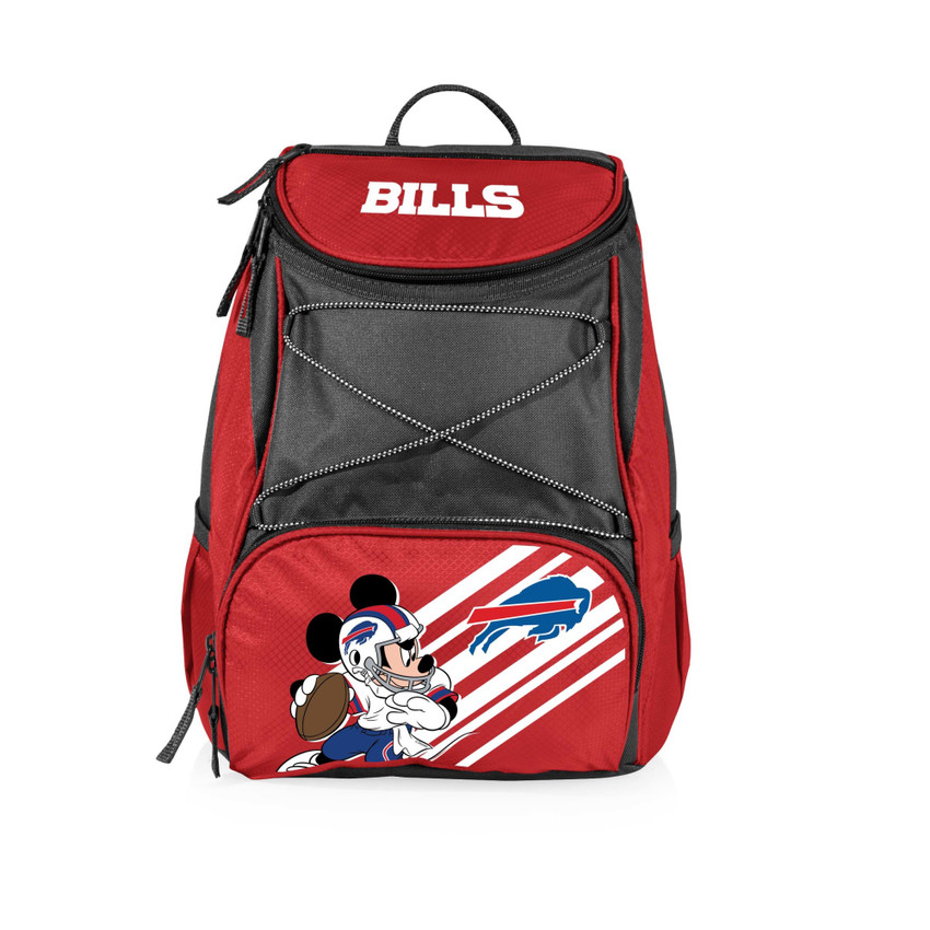 Buffalo Bills Mickey Mouse PTX Backpack Cooler, (Red with Gray Accents)