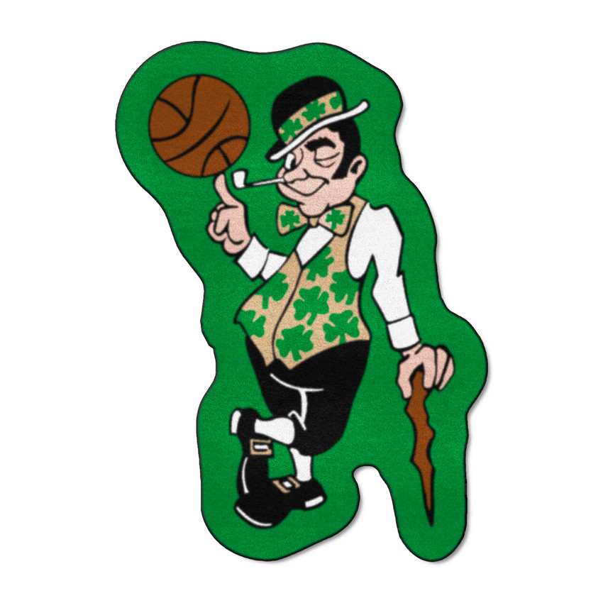 Boston Celtics Mascot Rug Circular Leprachaun Primary Logo