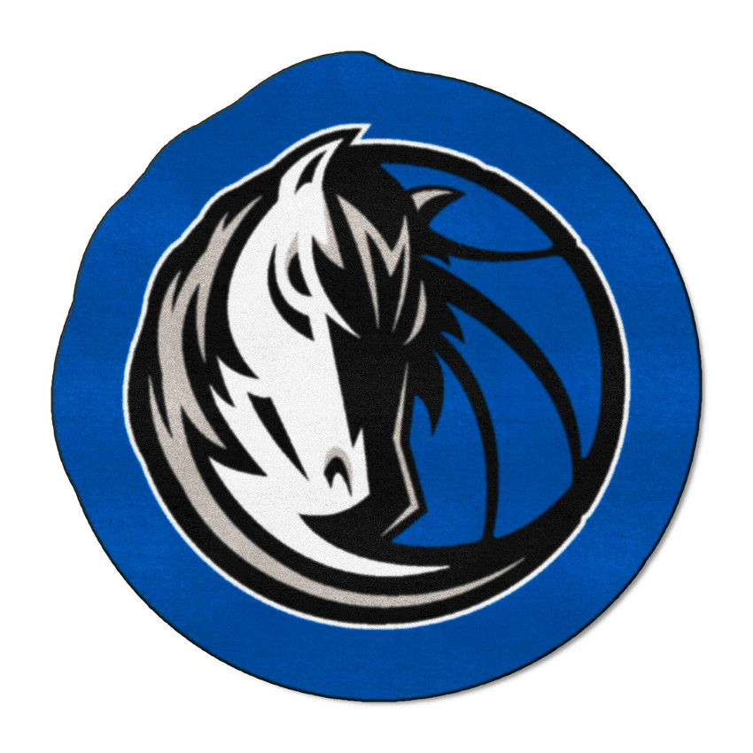 Dallas Mavericks Mascot Rug Maverick Head Primary Logo