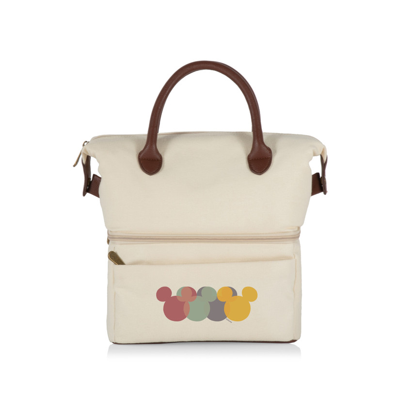 Mickey Mouse Urban Lunch Bag Cooler, (Beige with Brown Accents)