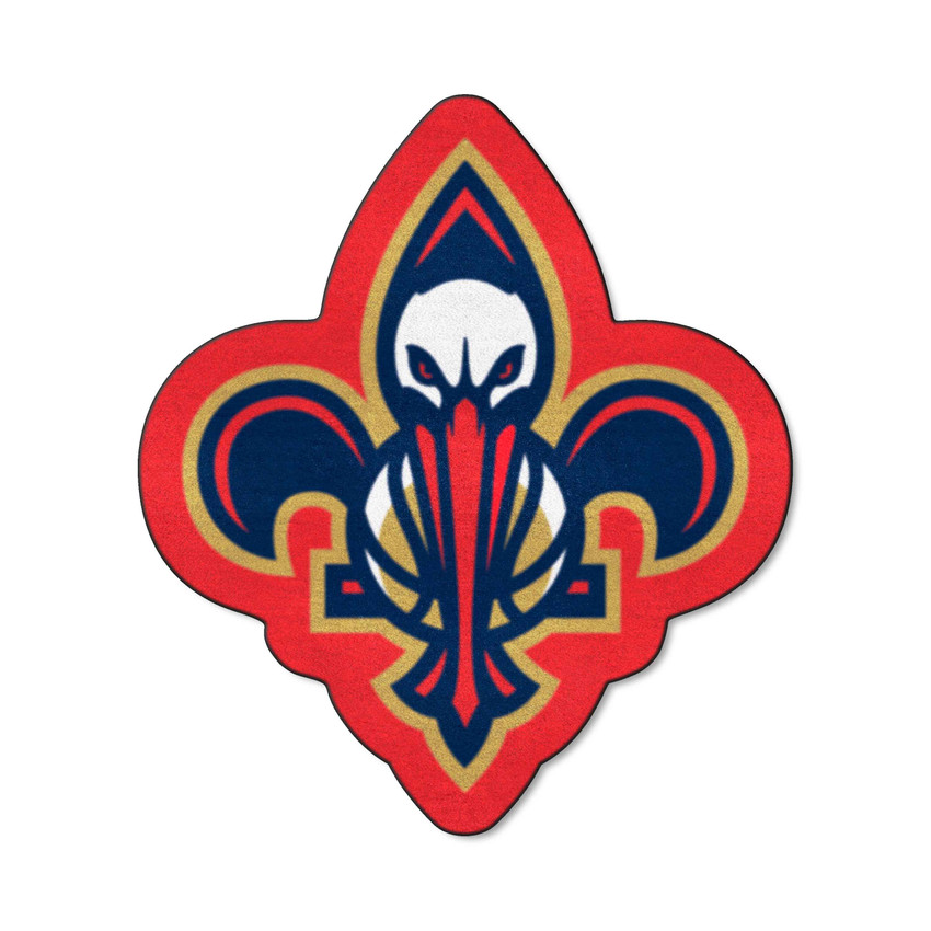 New Orleans Pelicans Mascot Rug Fleur-de-lis Pelican Secondary Logo
