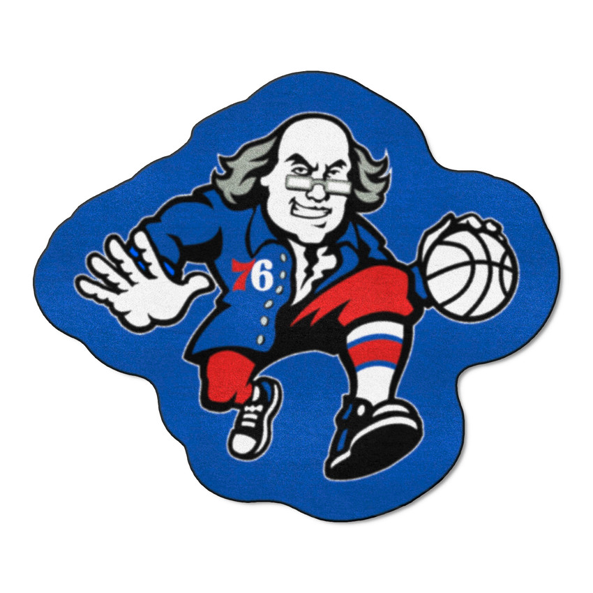 Philadelphia 76ers Mascot Rug Benjamin Franklin Secondary Logo