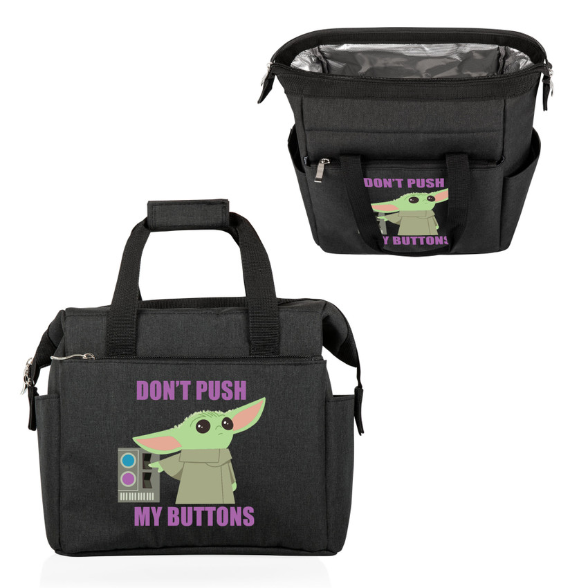 Mandalorian The Child Buttons On The Go Lunch Bag Cooler, (Black)