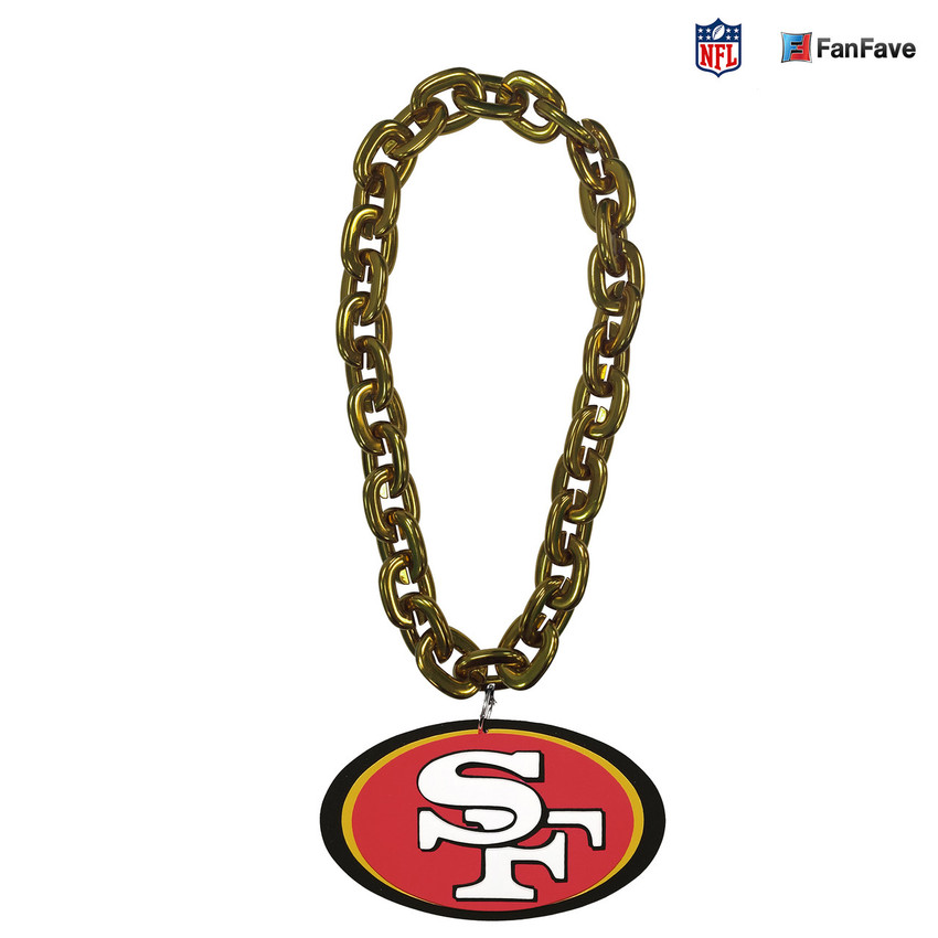 San Francisco 49ers Mega Jumbo Fan Chain Necklace NFL Foam Chain Fan Gear