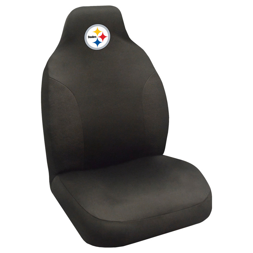 Pittsburgh Steelers Embroidered Seat Cover Circular Steelers Primary Logo