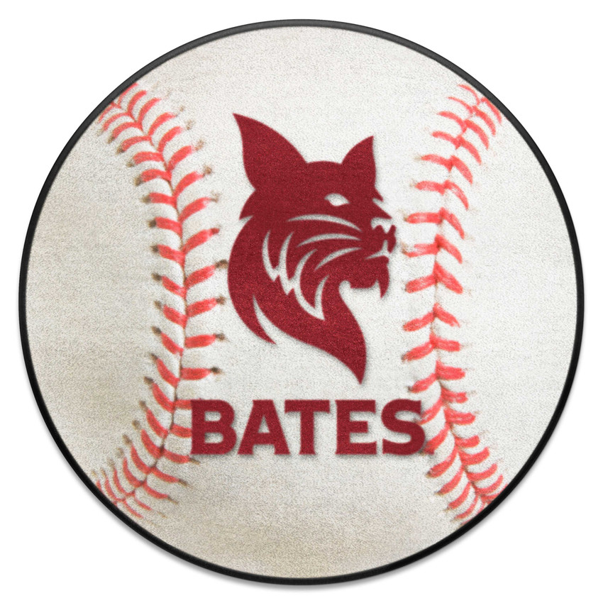 Bates College Bobcats Baseball Rug - 27in. Diameter
