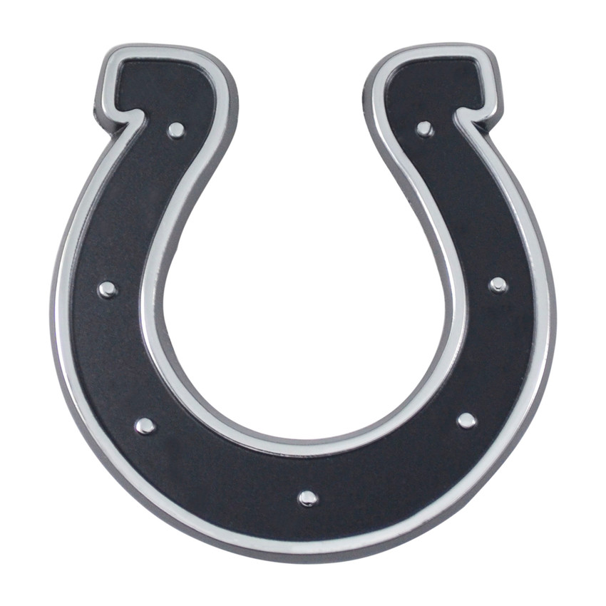 Indianapolis Colts 3D Chrome Metal Emblem Horseshoe Primary Logo