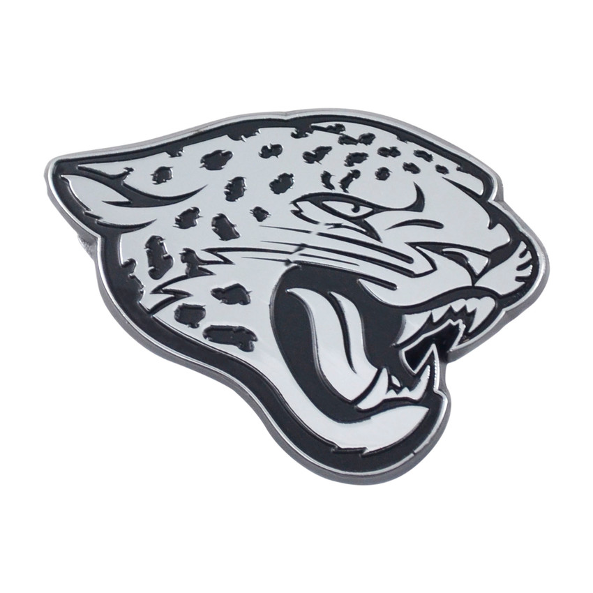 Jacksonville Jaguars 3D Chrome Metal Emblem Jaguar Head Primary Logo