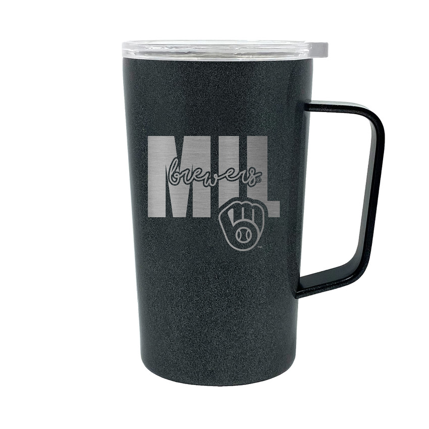 MLB Milwaukee Brewers 18oz Onyx Hustle Travel Mug