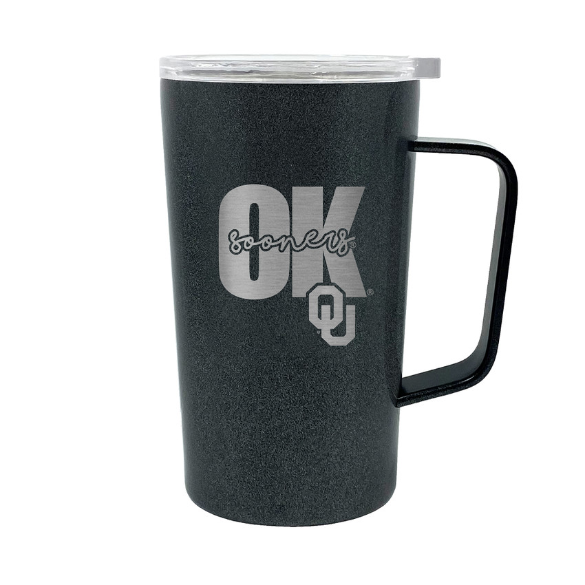 NCAA Oklahoma Sooners 18oz Onyx Hustle Travel Mug