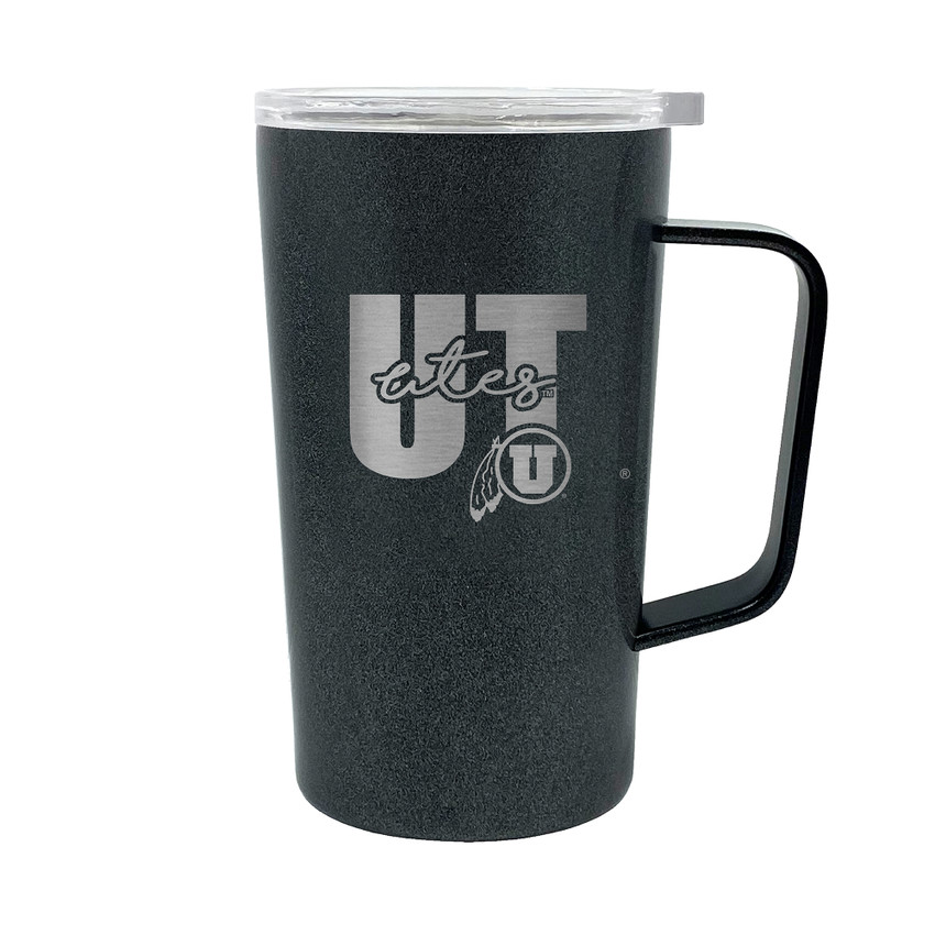 NCAA Utah Utes 18oz Onyx Hustle Travel Mug