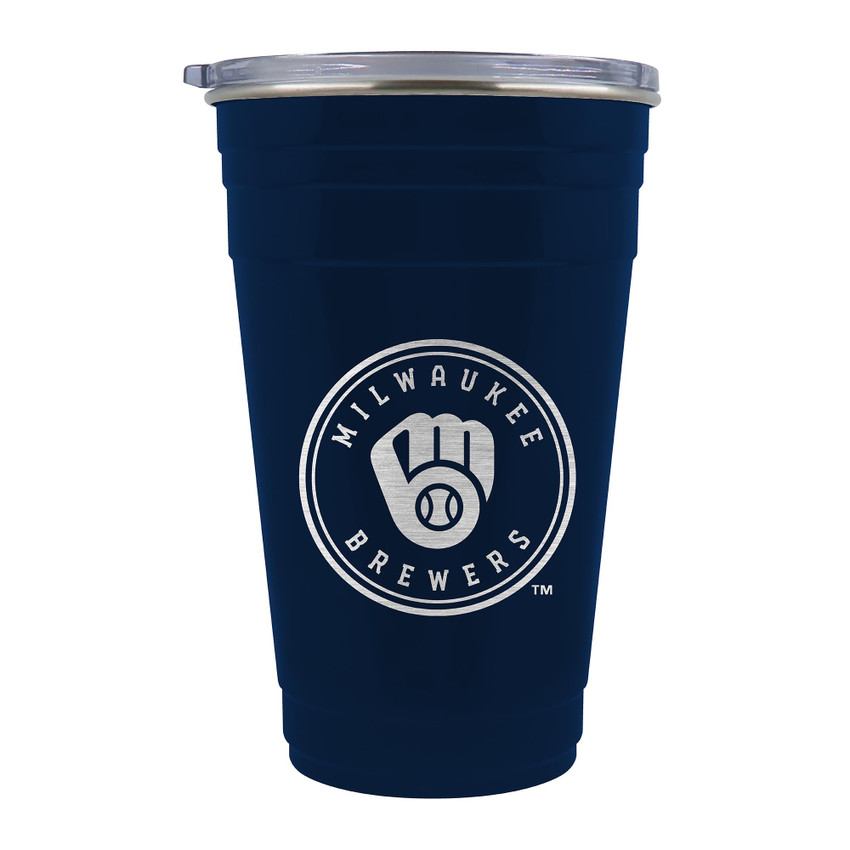 MLB Milwaukee Brewers 22oz Tailgater Travel Tumbler
