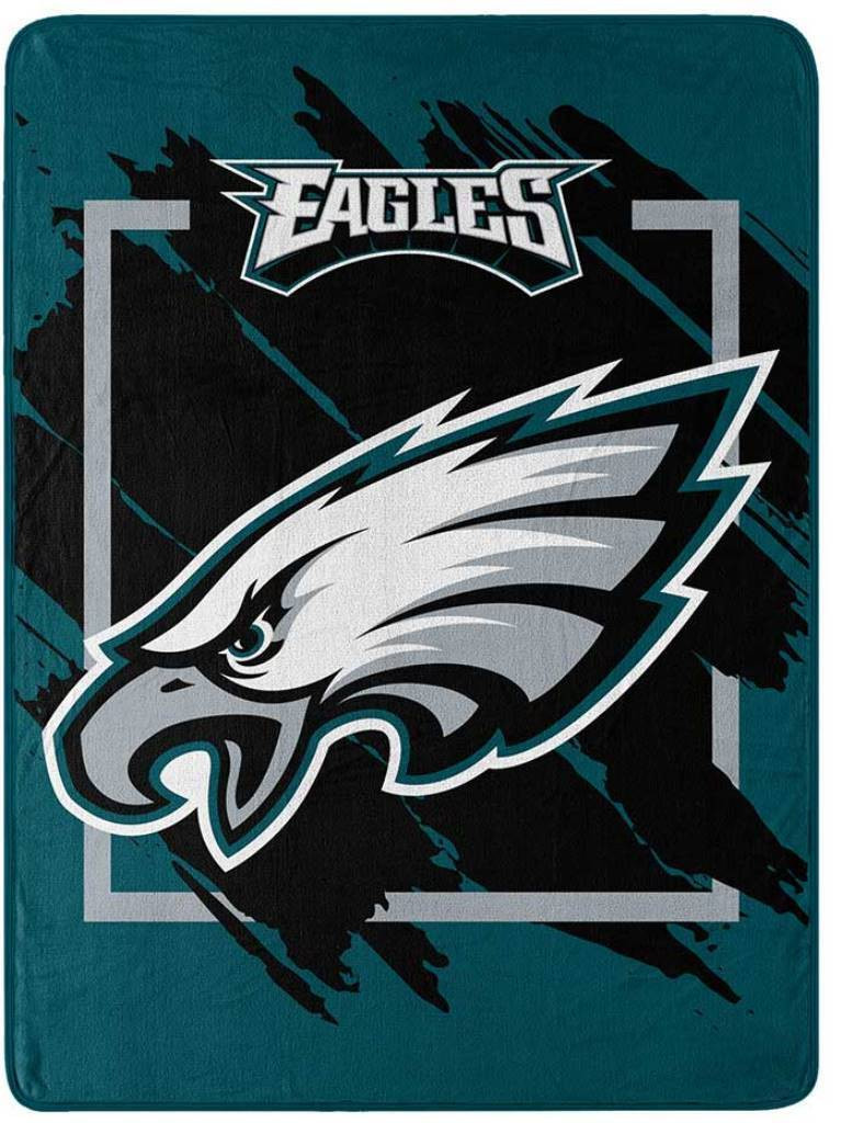 Philadelphia Eagles Blanket 46x60 Micro Raschel Dimensional Design Rolled
